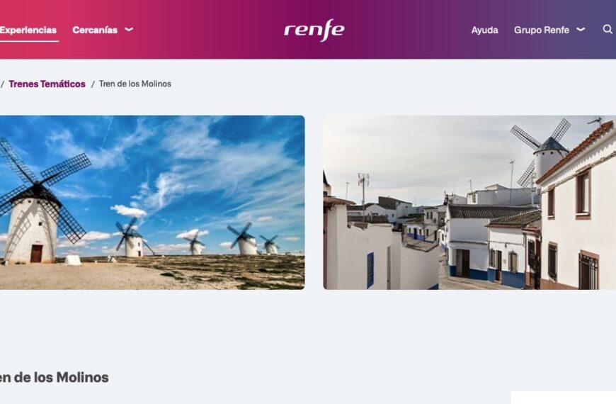 Renfe pondrá en marcha el Tren de los Molinos que conectará Madrid y Campo de Criptana el 14 de mayo