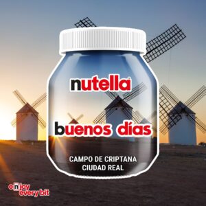 Nutella elige Campo de Criptana como imagen del amanecer manchego en su nueva edición limitada