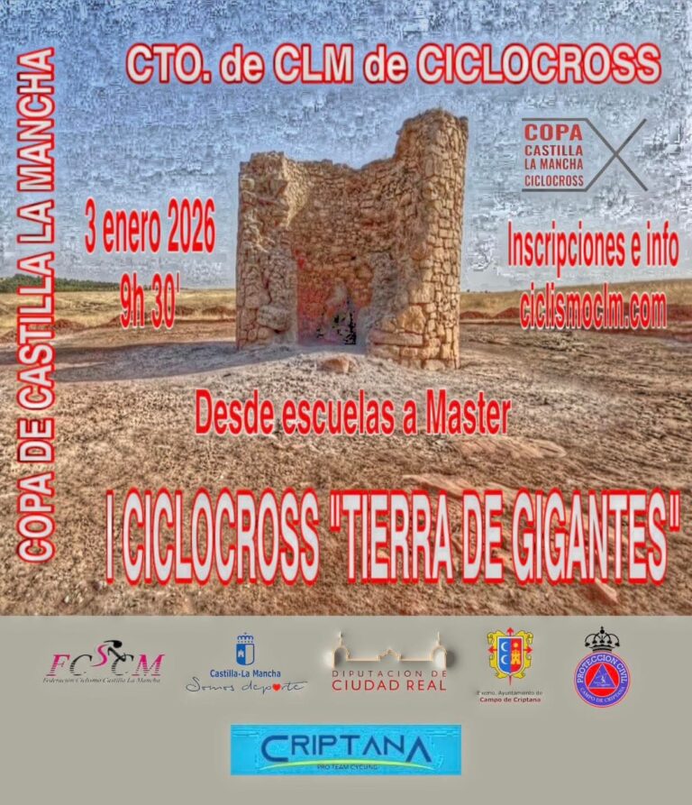Todo listo en Campo de Criptana para una decisiva cita con el ciclocross en el estreno del CX Tierra de Gigantes