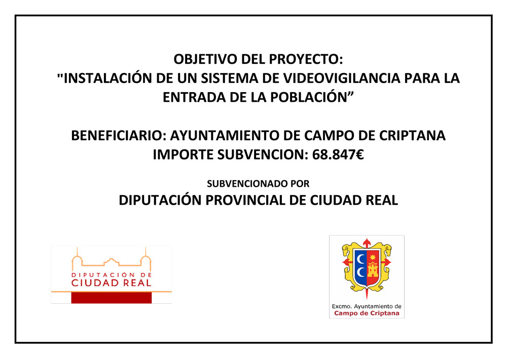 Campo de Criptana Implementa Nuevo Sistema de Cámaras para Mejorar la Seguridad en los Accesos al Municipio
